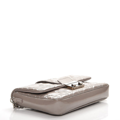 Christian Dior Patent Cannage New Lock Pouch Grey 4 of 6