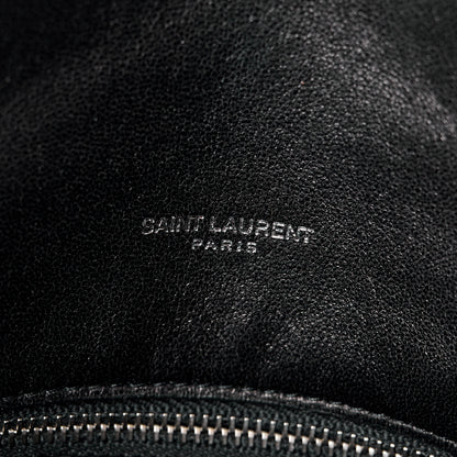 Saint Laurent Lambskin Quilted Medium Loulou Puffer Monogram Chain Satchel Black 6 of 11