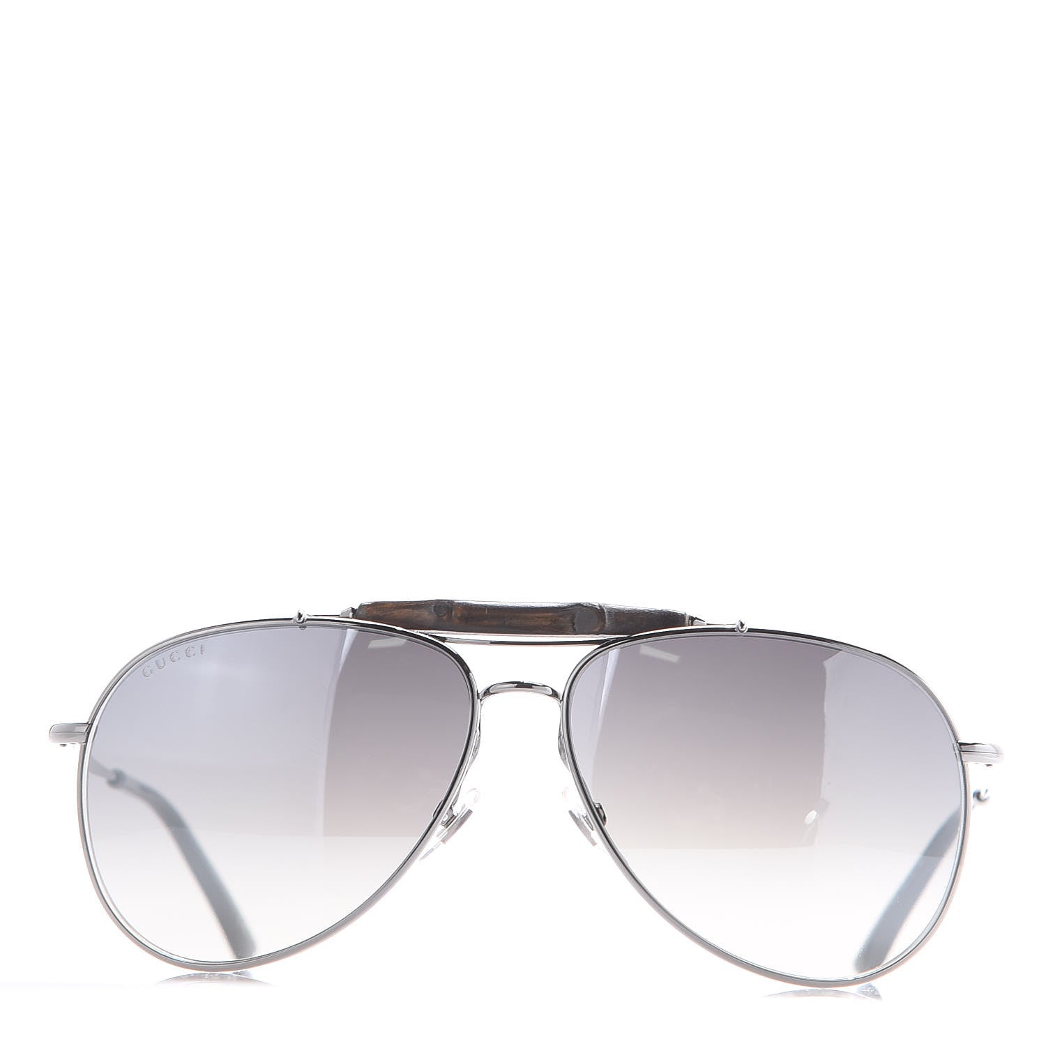 Gucci Bamboo Aviator GG 2235/S Sunglasses Gray Gunmetal 6 of 7