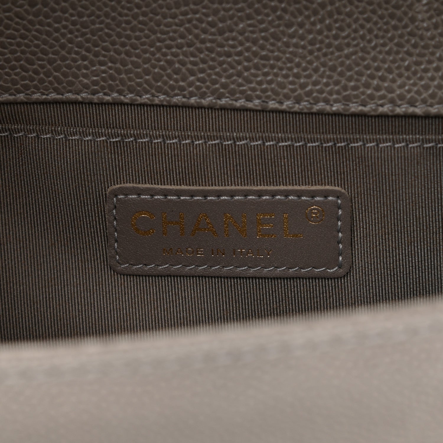 Chanel Caviar Quilted Medium Boy Flap Light Grey 5 of 10