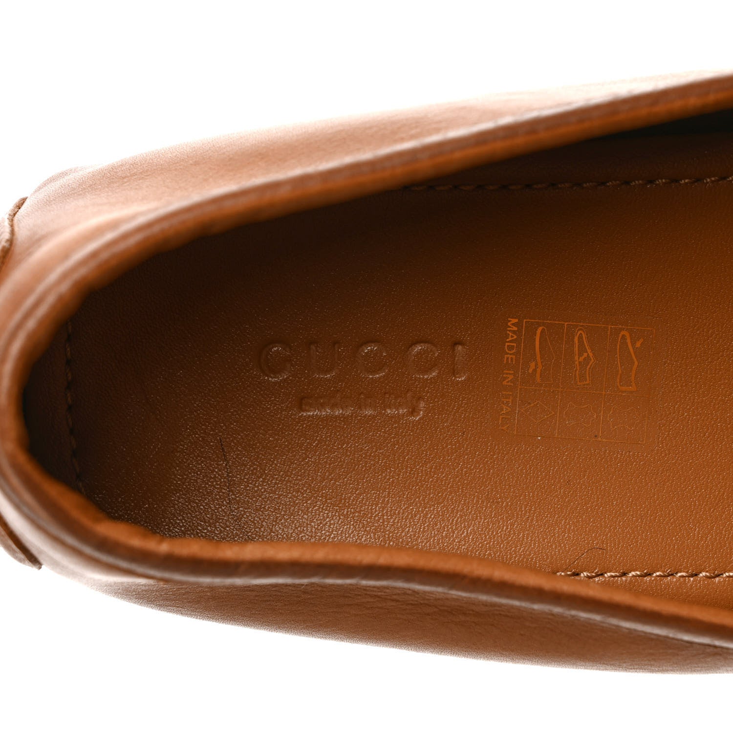 Gucci Salamanca Tamponato Calfskin Web Womens Horsebit Driver Loafers 40.5 Light Cuir 7 of 9