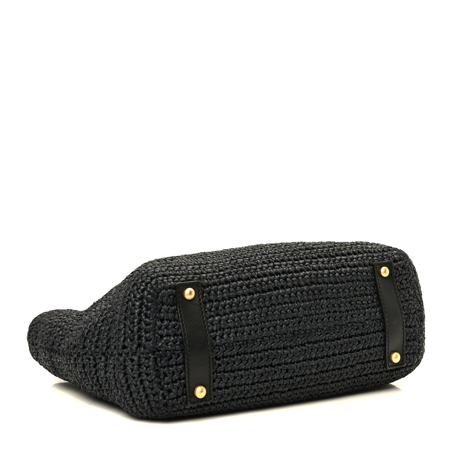 Chanel Straw Raffia Tote Black 4 of 10