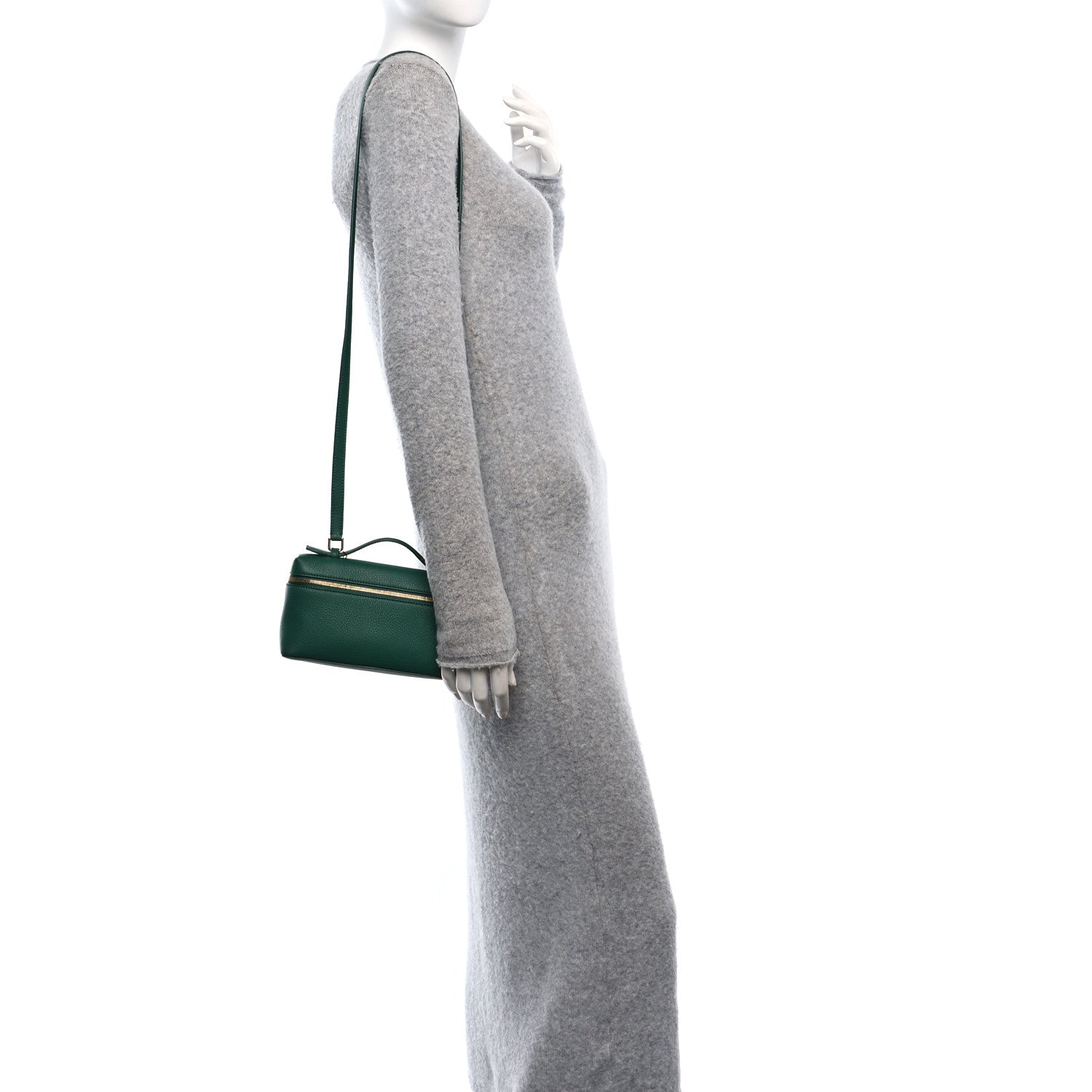 Loro Piana Grained Calfskin L19 Extra Pocket Pouch Forest Leaves 2 of 9