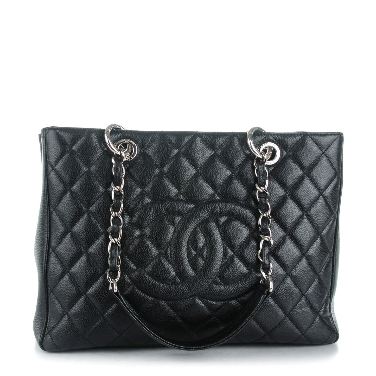Caviar Quilted Grand Shopping Tote GST Black