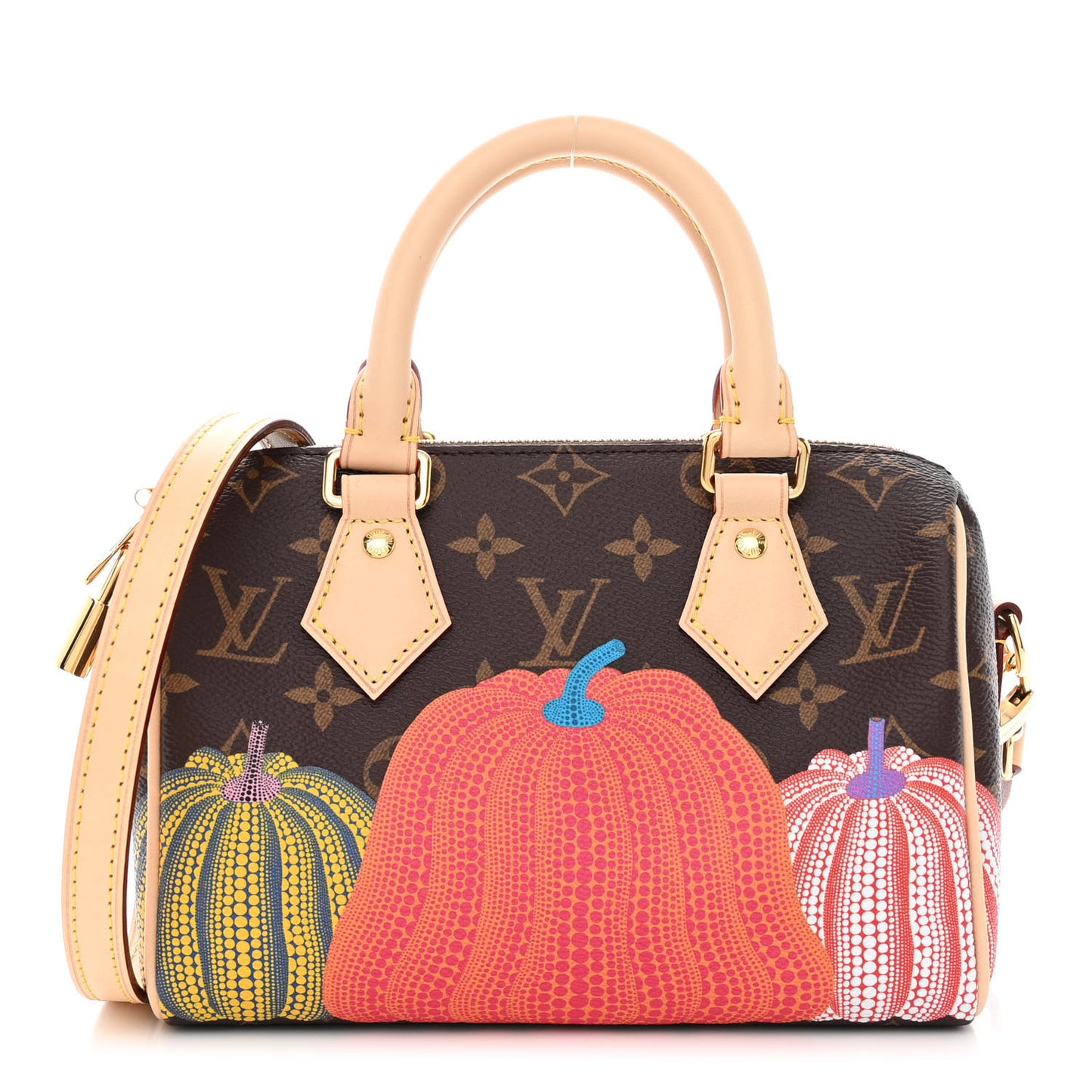 LV X YK Monogram Pumpkins Speedy Bandouliere 20