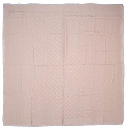 Louis Vuitton Wool Silk Monogram Shawl Rose Petale 3 of 5