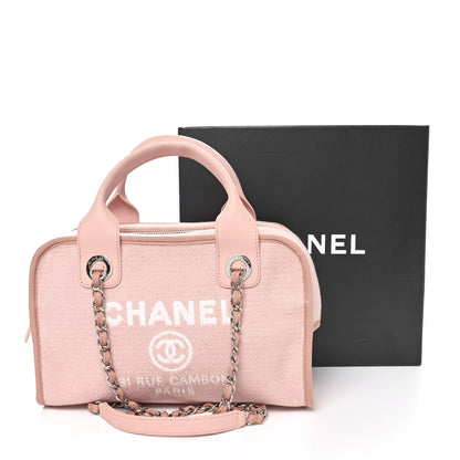 Chanel Canvas Deauville Small Bowling Bag Light Pink Light Pink 11 of 11