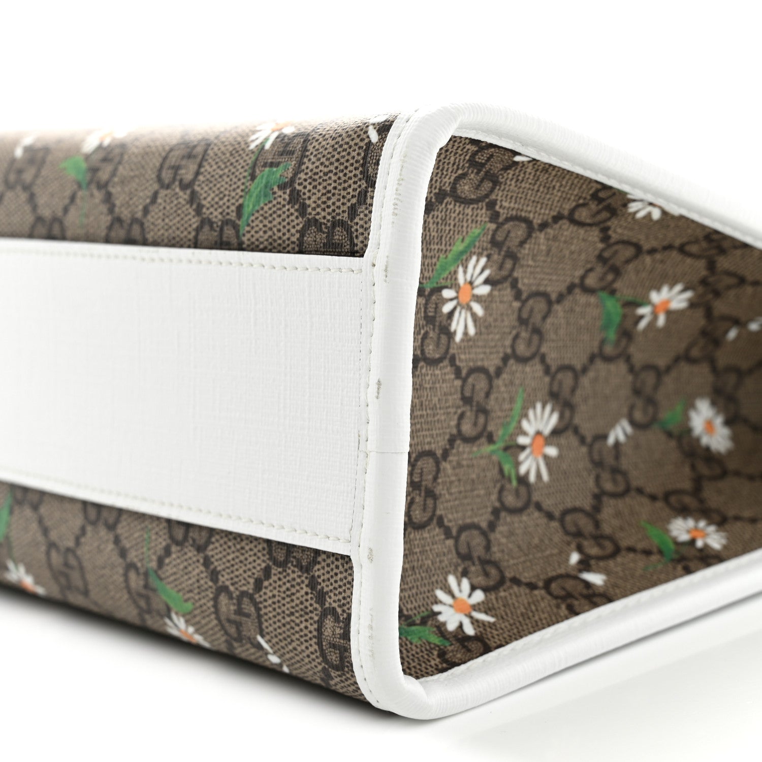 Gucci GG Supreme Monogram Daisies Childrens Tote Beige Ebony Great White 10 of 10