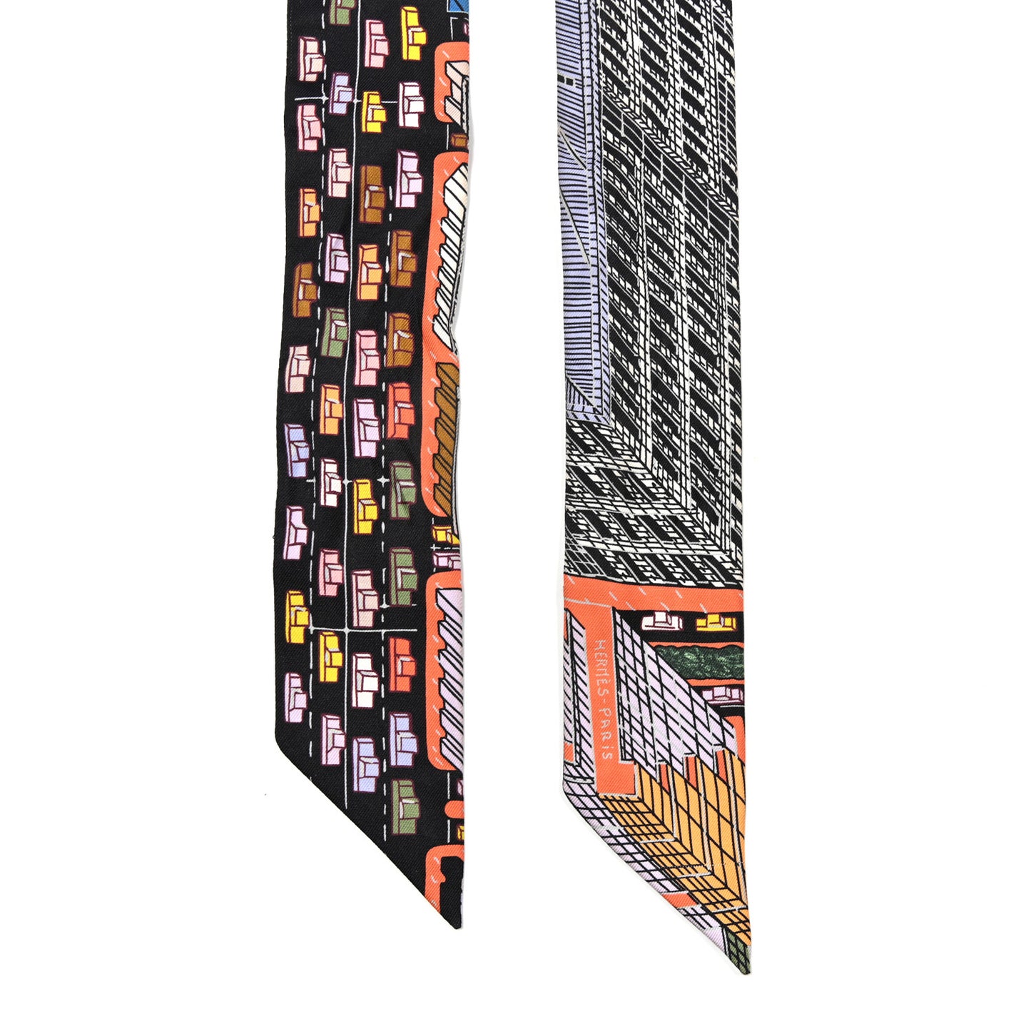 Silk Pantin City Twilly Black Parme Multicolore