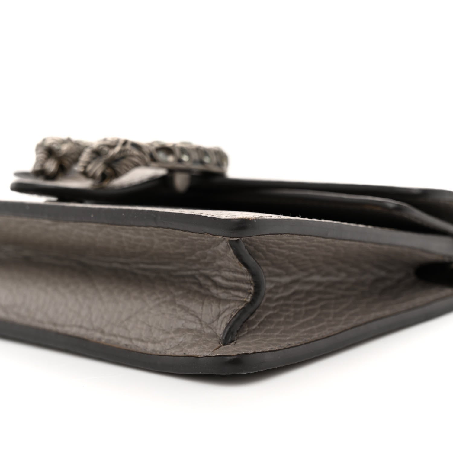 Gucci Dollar Calfskin Crystal Super Mini Dionysus Shoulder Bag Dusty Grey Black Diamond 9 of 16
