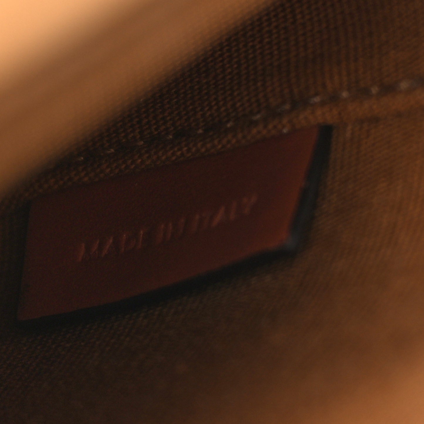 Canvas Calfskin Triomphe Mini Besace Tan