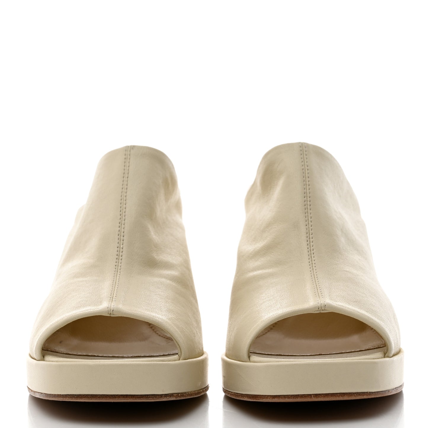 Nappa Stack Mule Sandals 37 Sea Salt