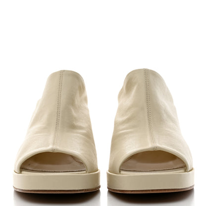 Bottega Veneta Nappa Stack Mule Sandals 37 Sea Salt 2 of 7
