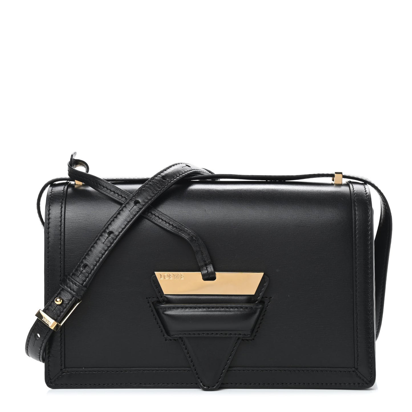 Calfskin Medium Barcelona Shoulder Bag Black