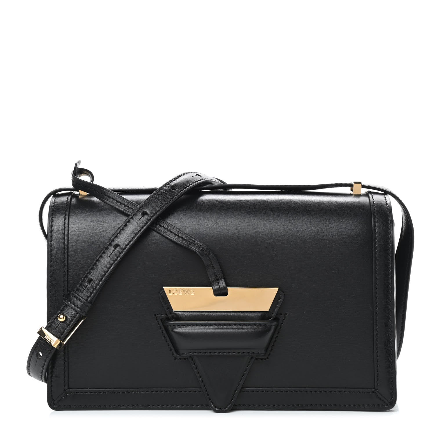 Loewe Calfskin Medium Barcelona Shoulder Bag Black 1 of 8