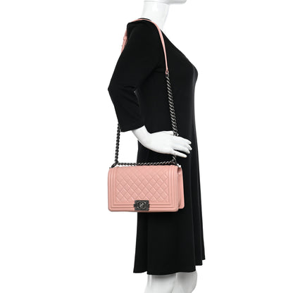 Chanel Calfskin Quilted Medium Boy Flap Light Pink 2 of 11