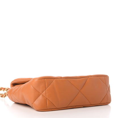 Chanel Lambskin Quilted Medium Chanel 19 Flap Light Brown 4 of 11
