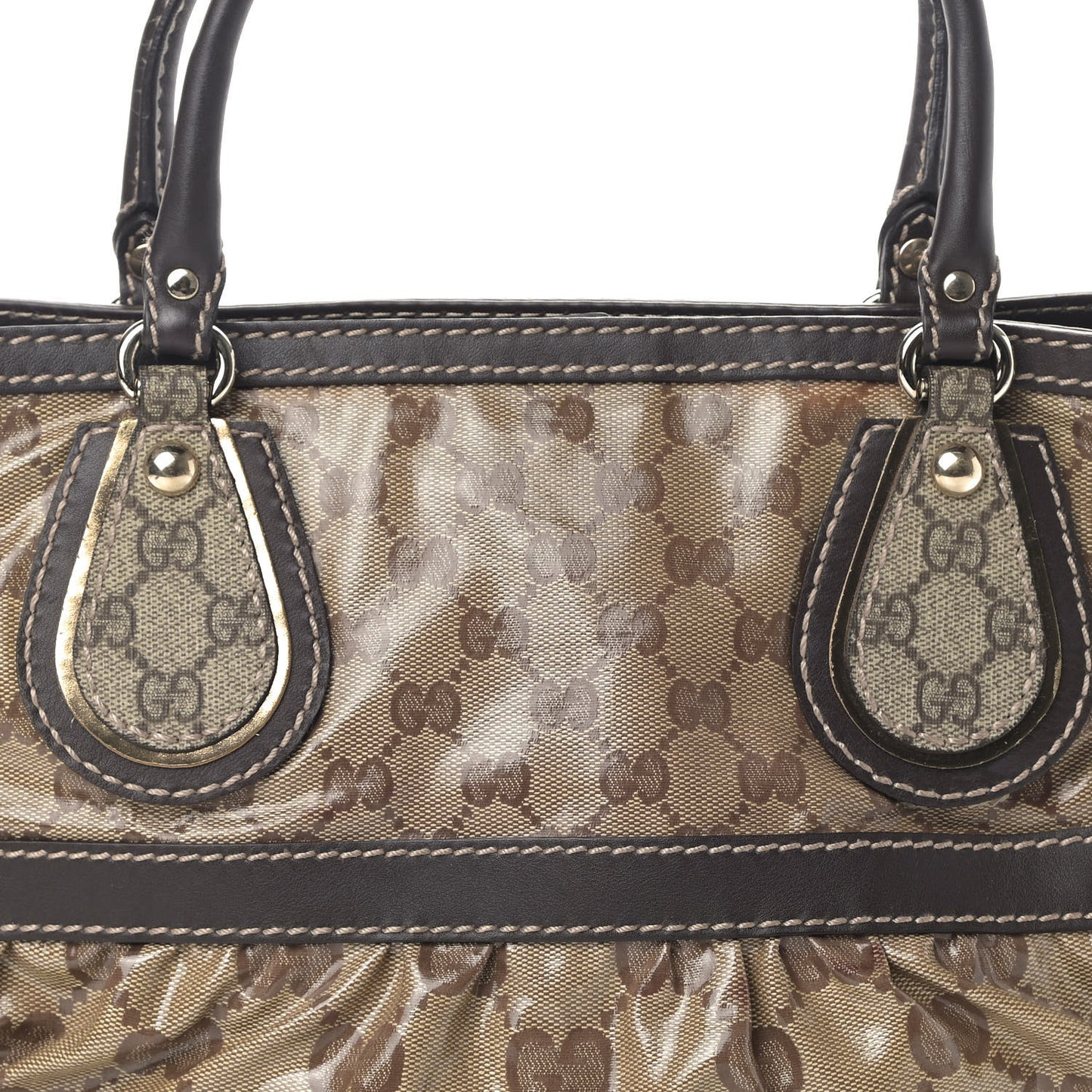 Crystal Monogram Medium Mix Tote Brown