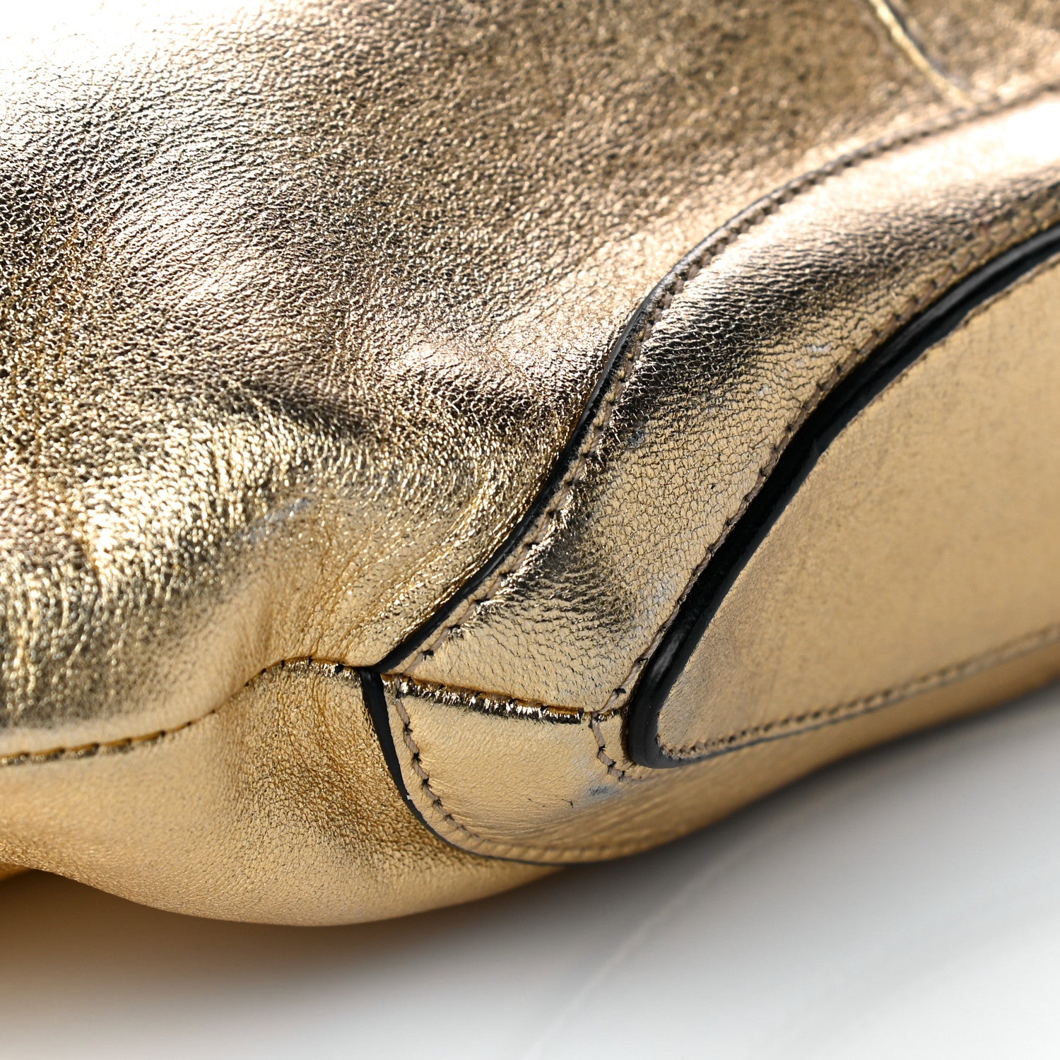 Alexander McQueen Metallic Lambskin De Manta Clutch Gold 8 of 11