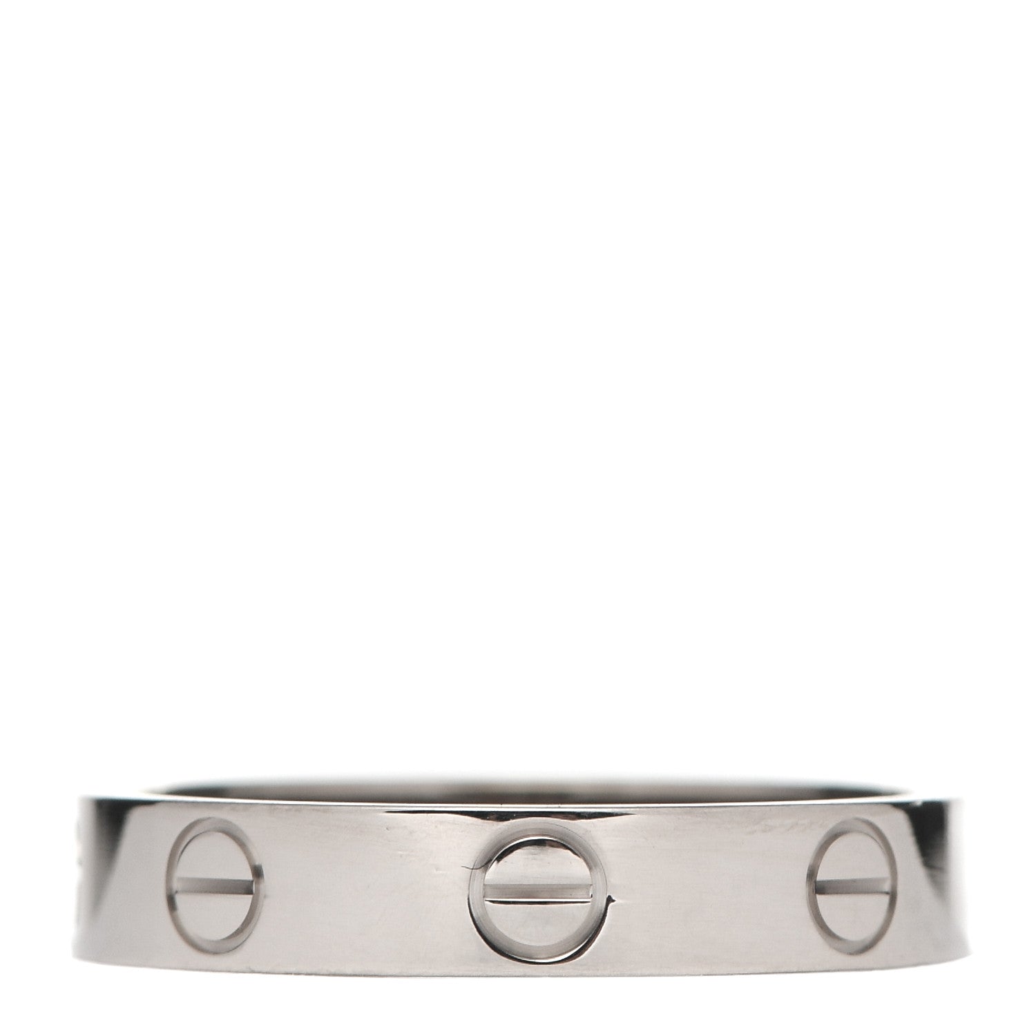 Cartier 18K White Gold 3.5mm LOVE Wedding Band Ring 53 6.5 1 of 6