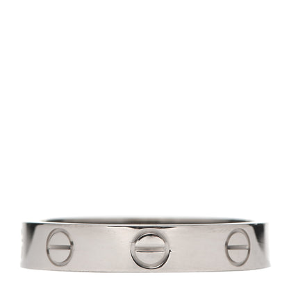 Cartier 18K White Gold 3.5mm LOVE Wedding Band Ring 53 6.5 1 of 6