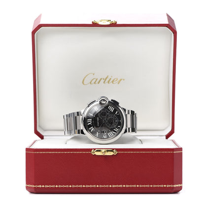 Cartier Stainless Steel 44mm Ballon Bleu De Cartier Chronograph Automatic Watch Black 5 of 5