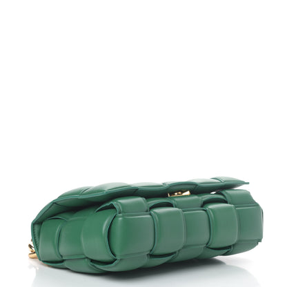 Bottega Veneta Lambskin Maxi Intreccio Padded Chain Cassette Crossbody Bag Racing Green 3 of 4