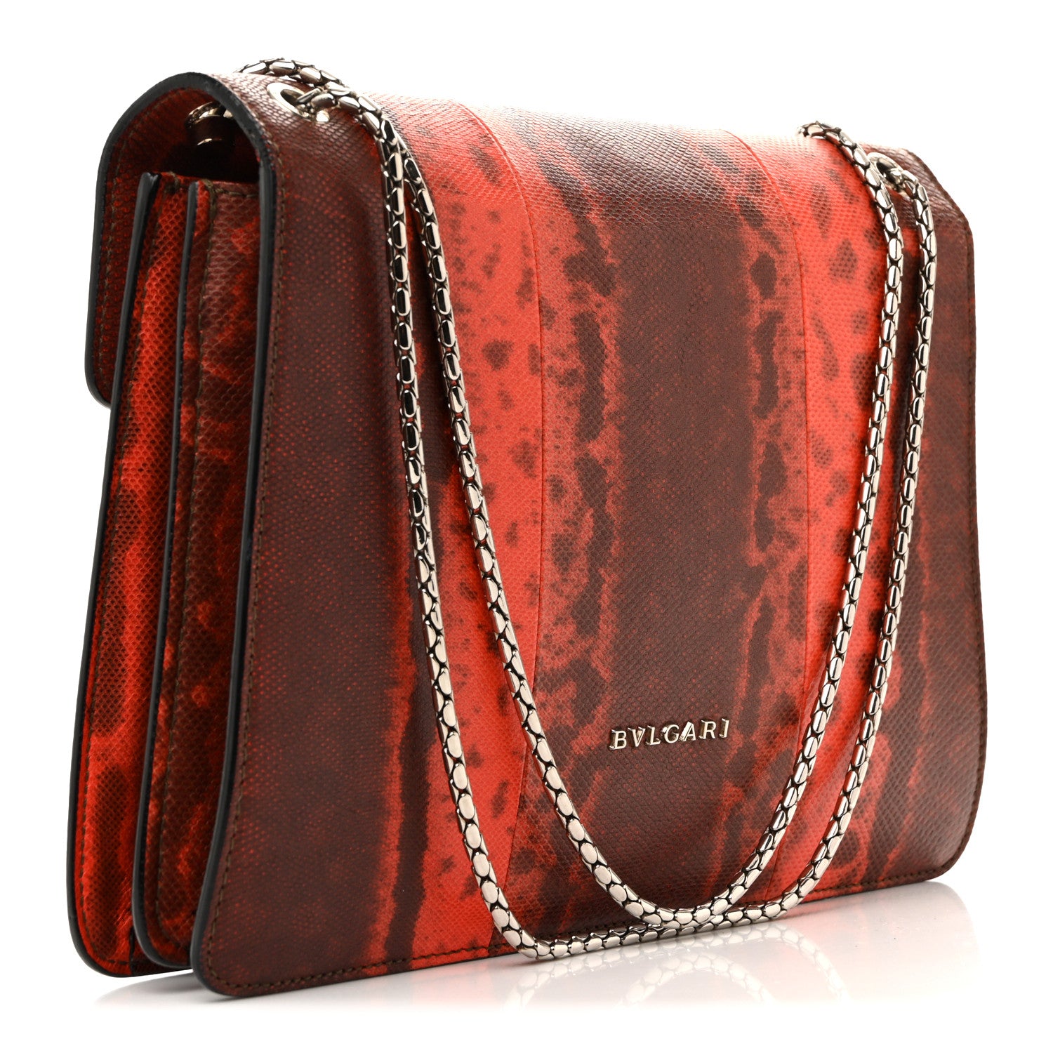 Bulgari Karung Serpenti Forever Large Shoulder Bag Red 5 of 29
