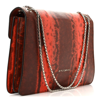 Bulgari Karung Serpenti Forever Large Shoulder Bag Red 5 of 29