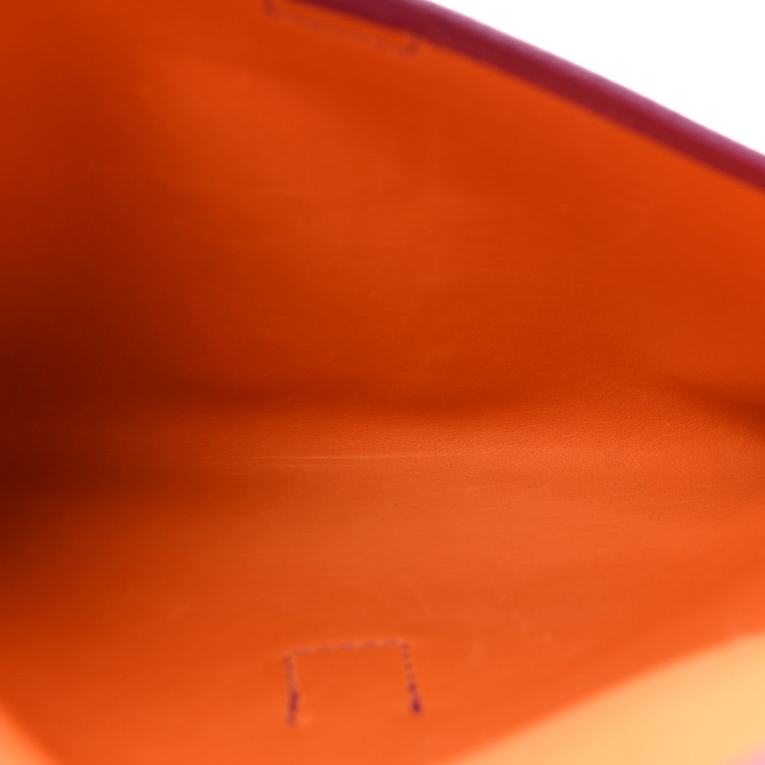 Hermes Veau Doblis Suede Chevre Mysore Mini 20 Jige Clutch Orange Cyclamen 5 of 6