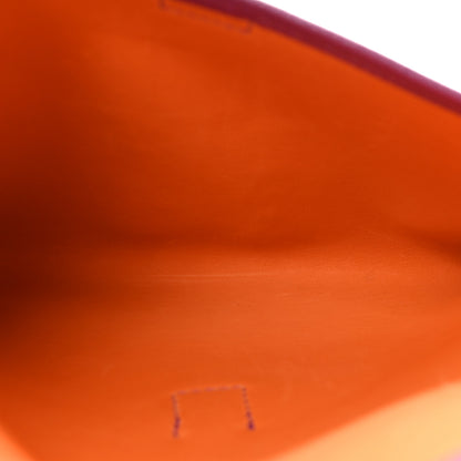 Hermes Veau Doblis Suede Chevre Mysore Mini 20 Jige Clutch Orange Cyclamen 5 of 6