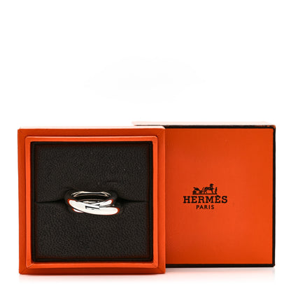 Hermes Sterling Silver MM Vertige Ring 49 5 6 of 6