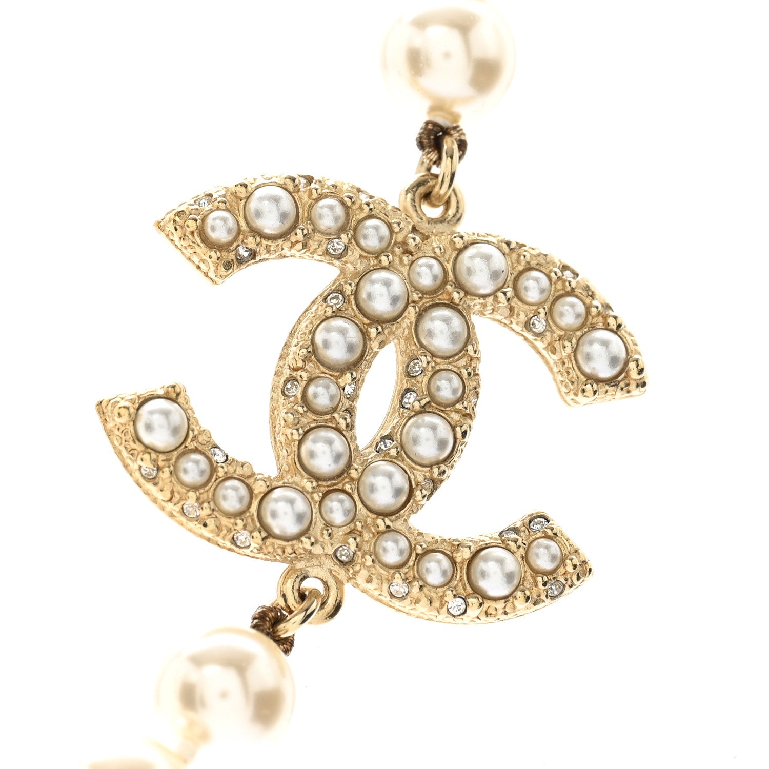 Chanel Pearl CC 100th Anniversary Necklace Light Gold 4 of 6