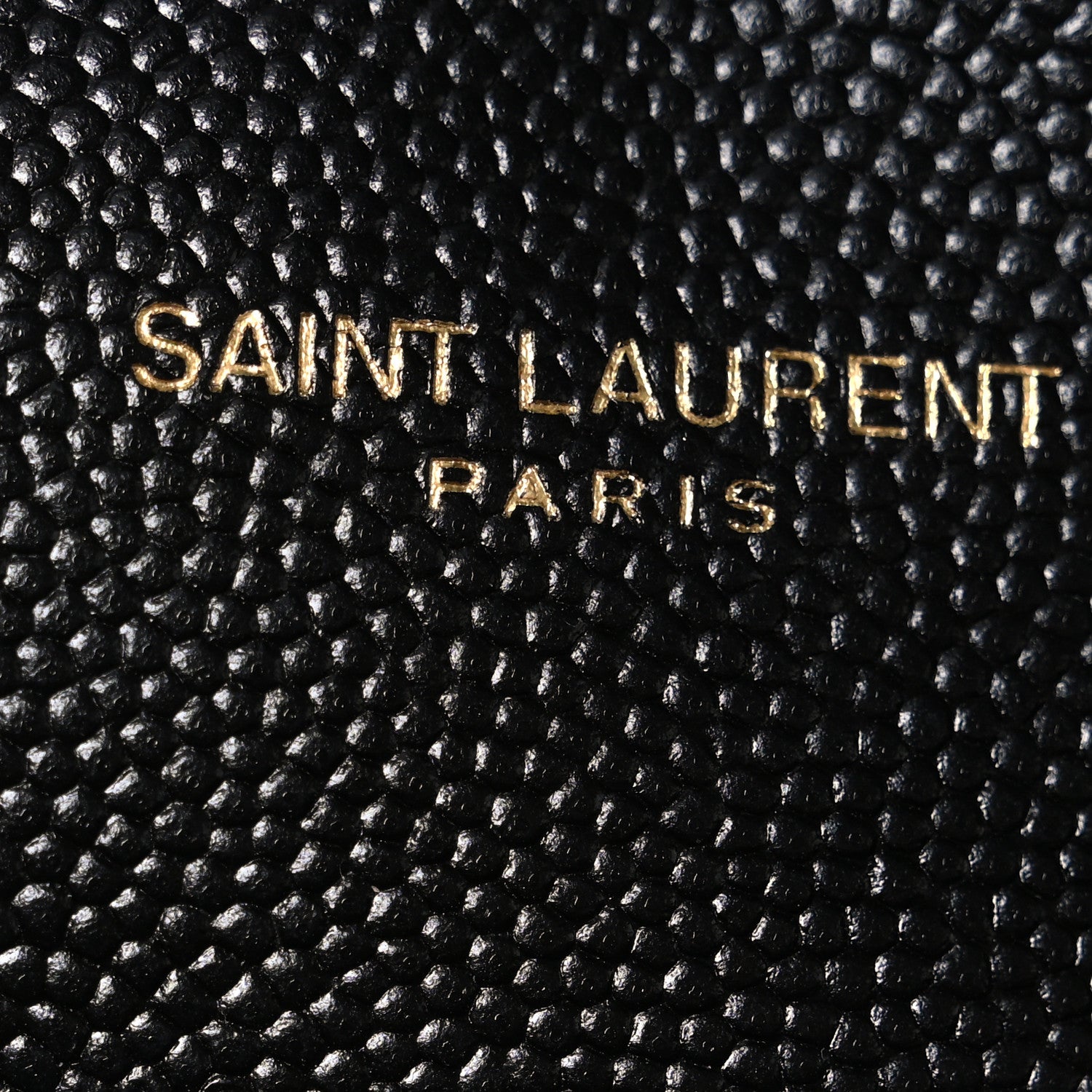 Saint Laurent Grain De Poudre Matelasse Chevron Monogram Envelope Chain Wallet Black 6 of 9