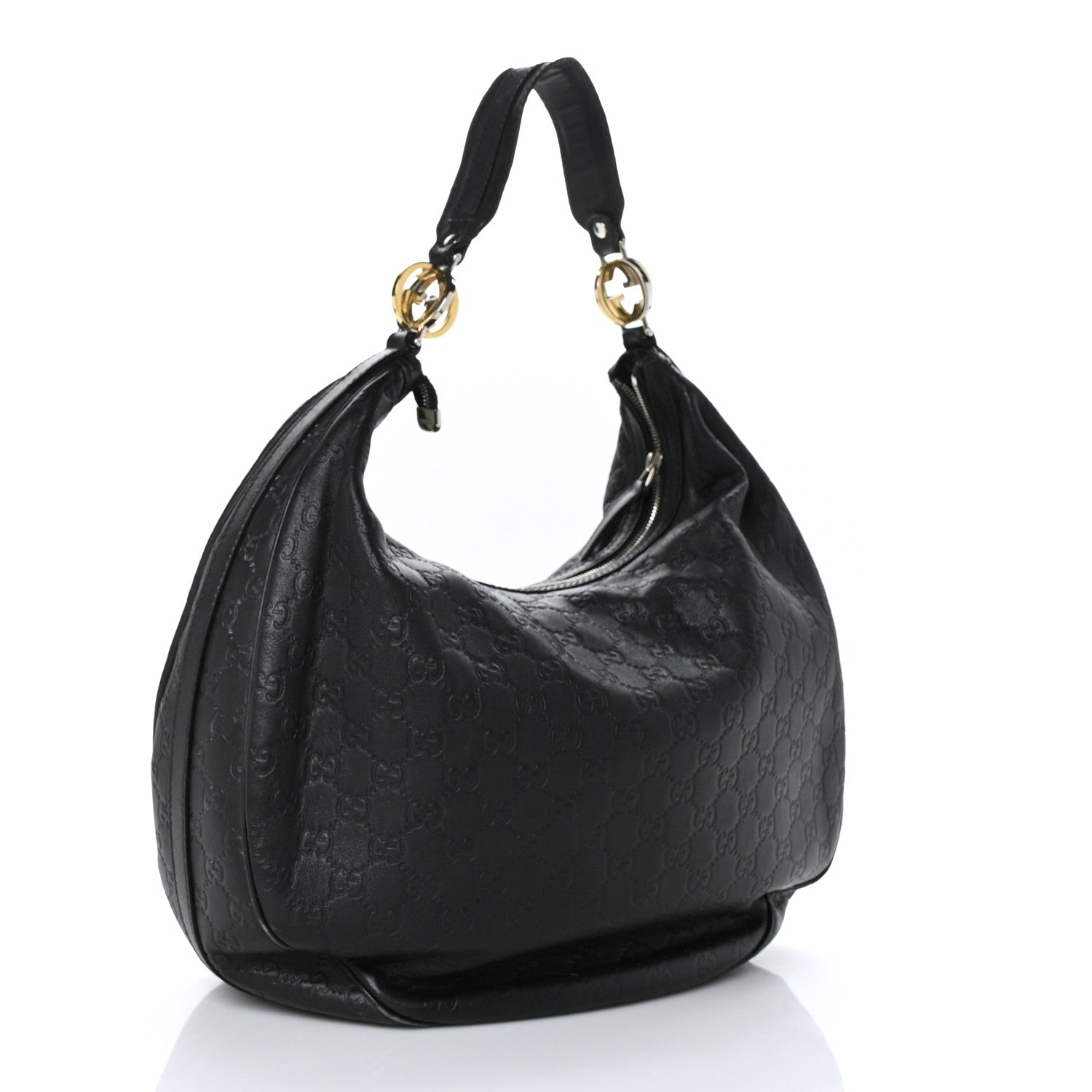 Gucci Guccissima Large GG Twins Hobo Black 3 of 9