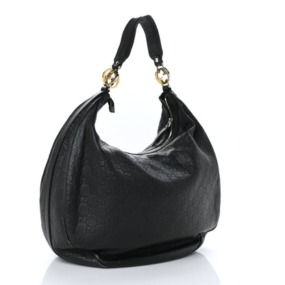 Gucci Guccissima Large GG Twins Hobo Black 3 of 9
