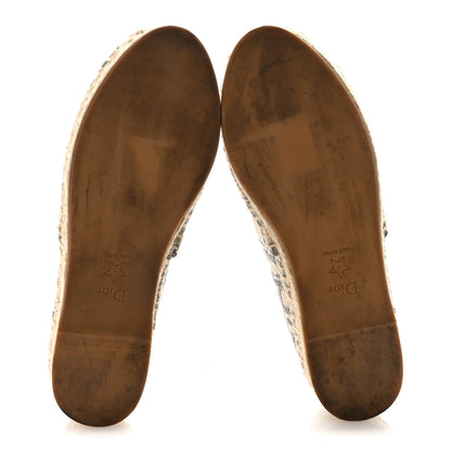 Christian Dior Oblique Embroidered Granville 15mm Espadrilles 35.5 Grey Stone 6 of 10