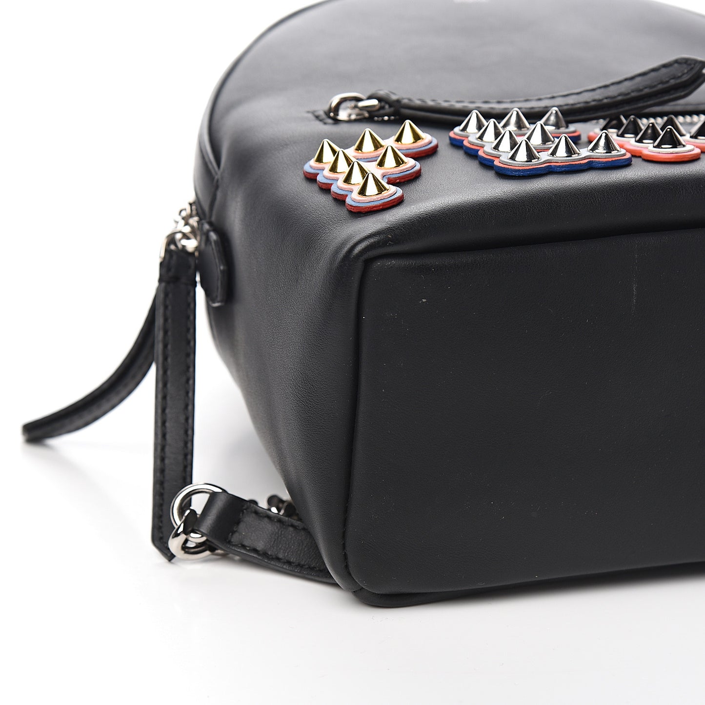 Vitello Century Fun Fair Metal Studded Mini Backpack Black Multicolor