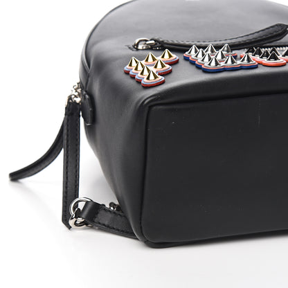 Fendi Vitello Century Fun Fair Metal Studded Mini Backpack Black Multicolor 7 of 9