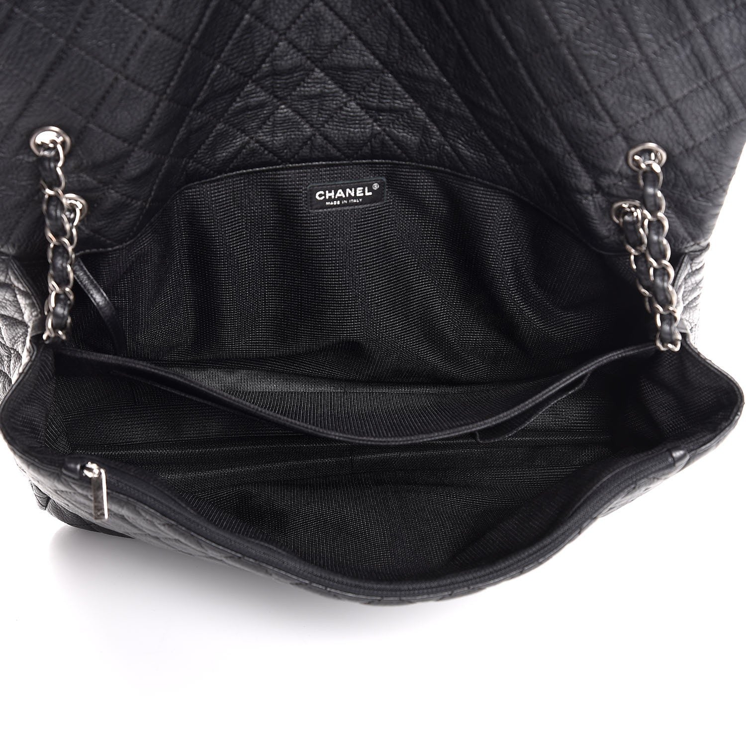 Chanel Calfskin Quilted XXL Travel Flap Bag Black 5 of 7