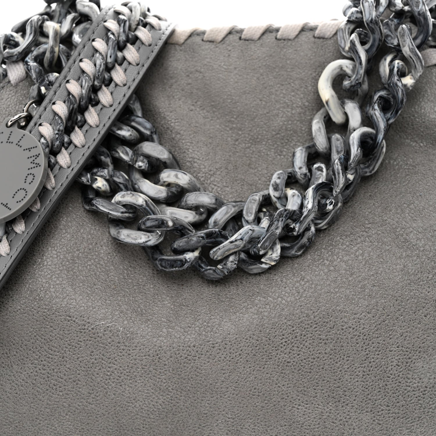 Stella McCartney Shaggy Deer Mini Candy Falabella Grey 9 of 12