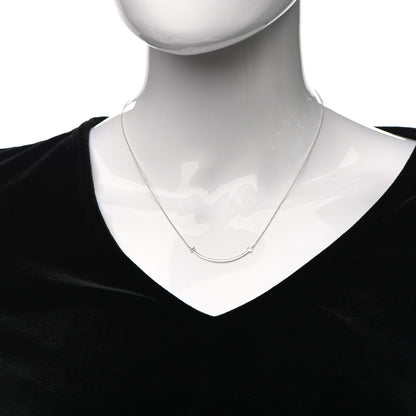 Tiffany Sterling Silver Small T Smile Pendant Necklace 2 of 6