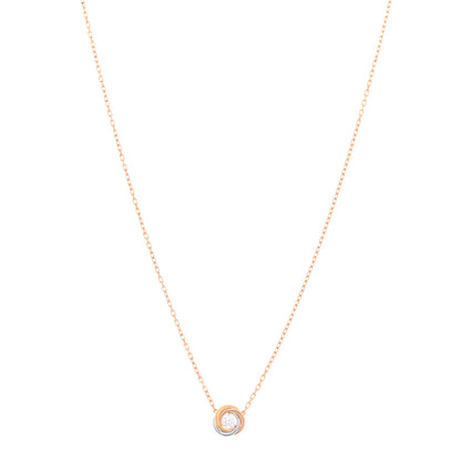 Cartier 18K Pink White Yellow Gold Diamond Trinity De Cartier Pendant Necklace 1 of 5