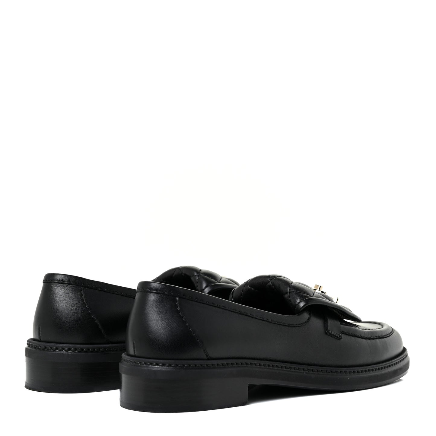 Lambskin Quilted CC Turnlock Loafers 39 Black