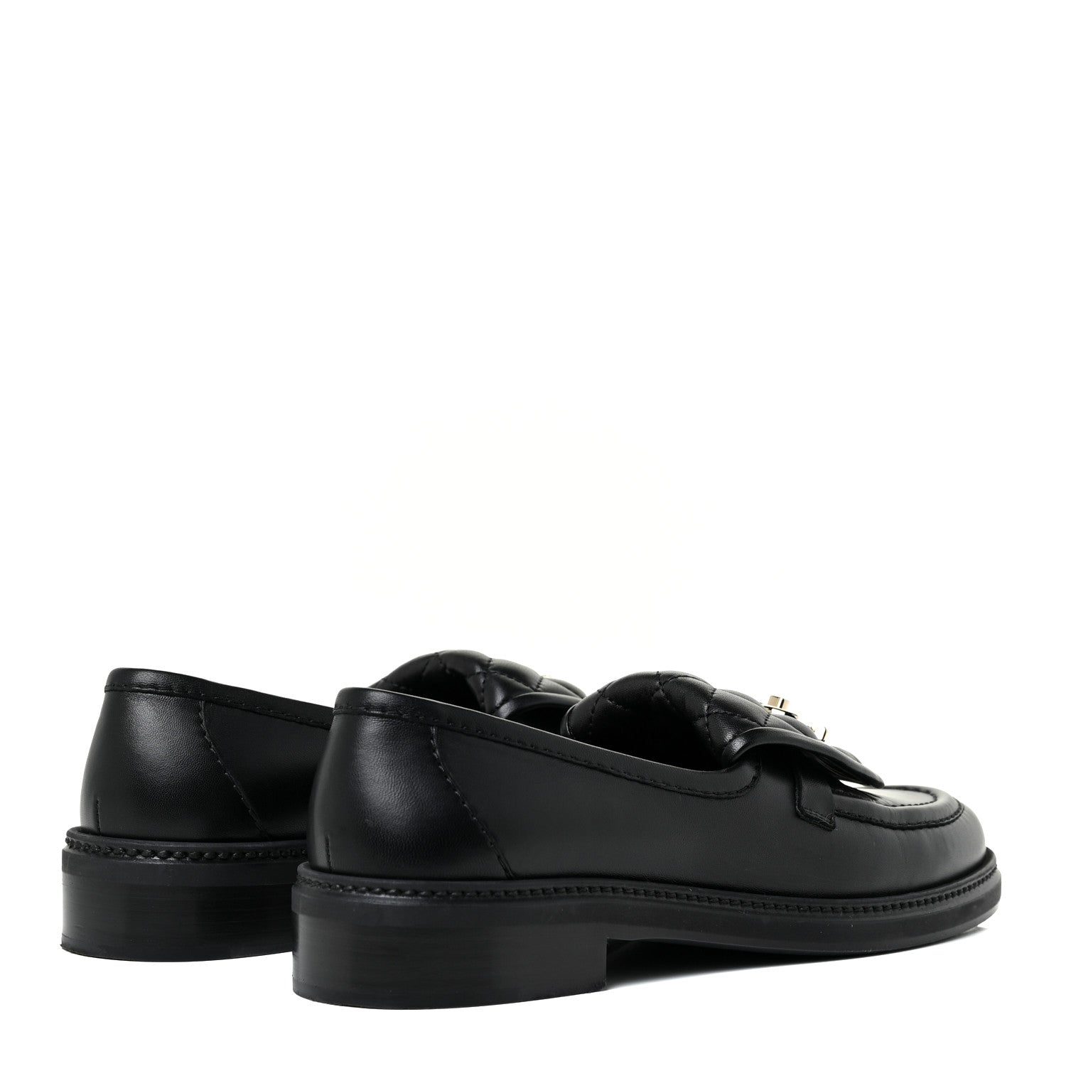 Chanel Lambskin Quilted CC Turnlock Loafers 39 Black 4 of 14