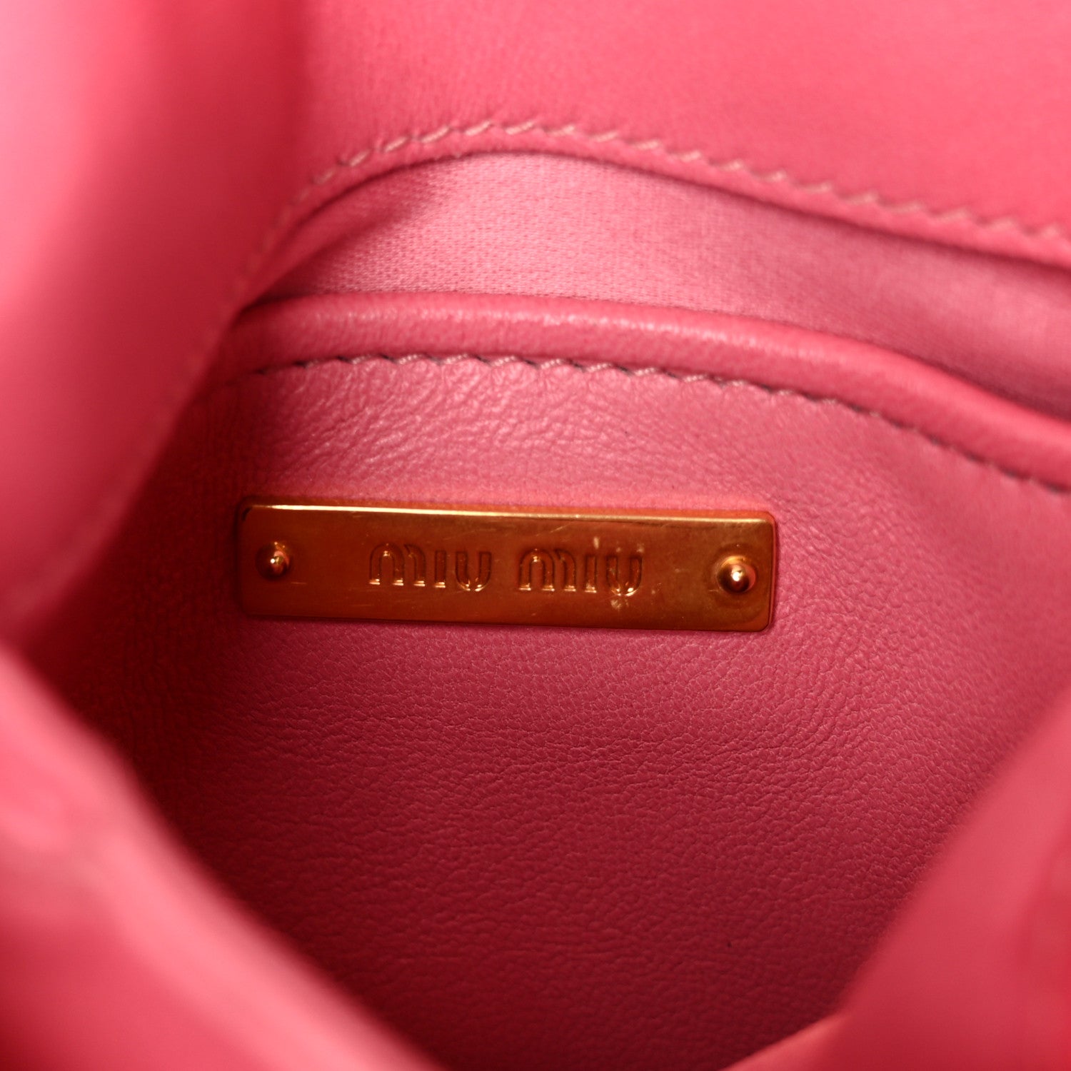 Miu Miu Nappa Matelasse Chain Crossbody Geranio 6 of 10