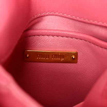 Miu Miu Nappa Matelasse Chain Crossbody Geranio 6 of 10