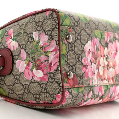 Gucci GG Supreme Monogram Blooms Small Boston Beige Multicolor Dry Rose 9 of 11