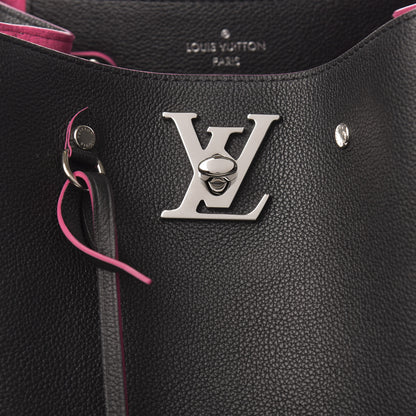 Louis Vuitton Calfskin Lockme Bucket Black 9 of 9
