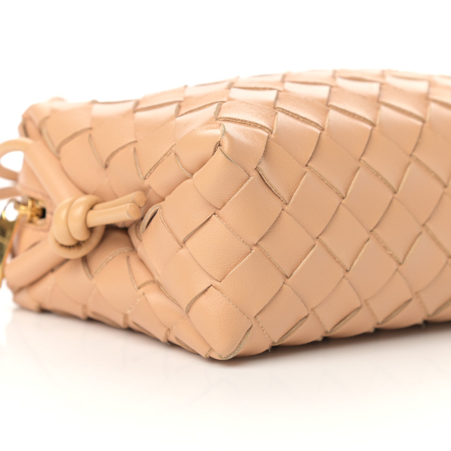 Bottega Veneta Nappa Calfskin Intrecciato Mini Looping Crossbody Almond 8 of 9